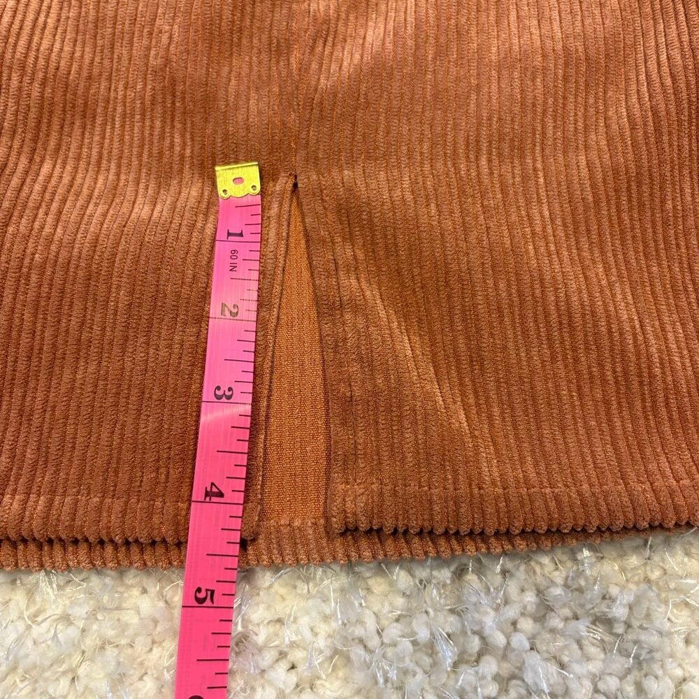Altar-d-state Women's Size Medium Rust Brown Corduroy Front Slit Mini Skirt EUC - Picture 6 of 9